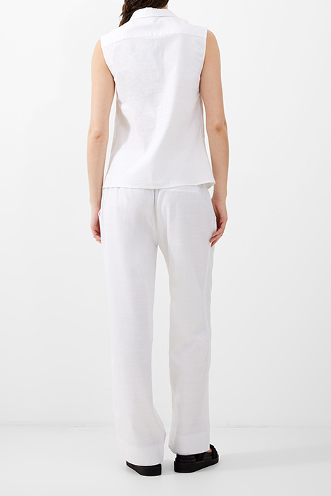 AOFIE LINEN TWIST FRONT SHIRT WHITE 2