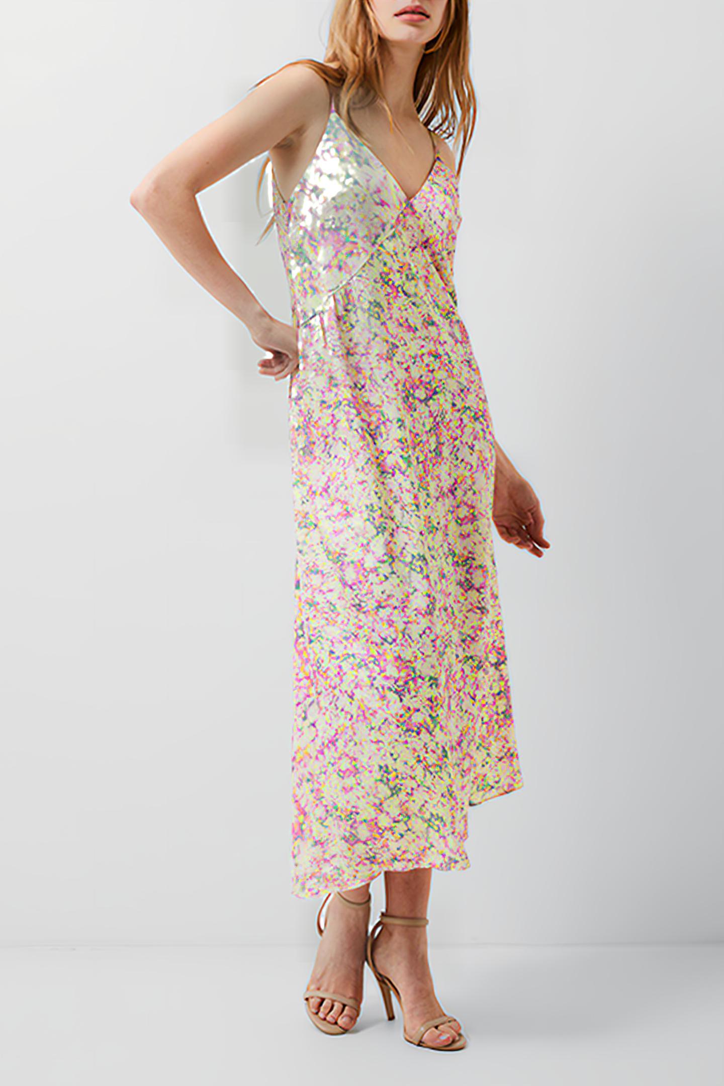 DONNA IRWEN HAMMERED DRESS RED 1