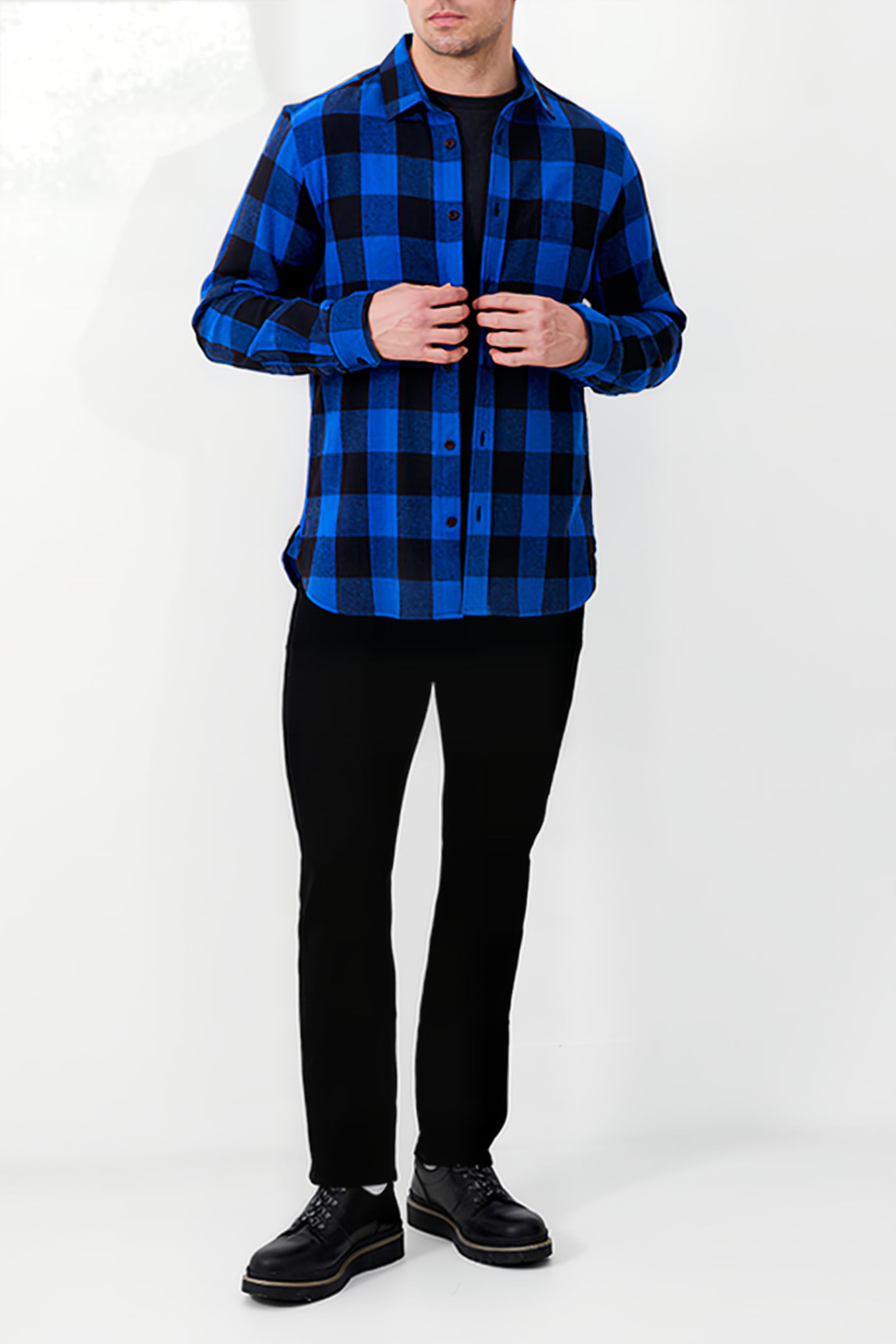 FLANNEL REGULAR FIT SHIRT ASPE BLUE 2