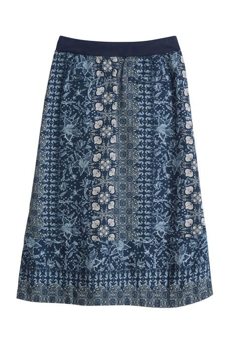 EFFIE LINEN SKIRT BLUE 4