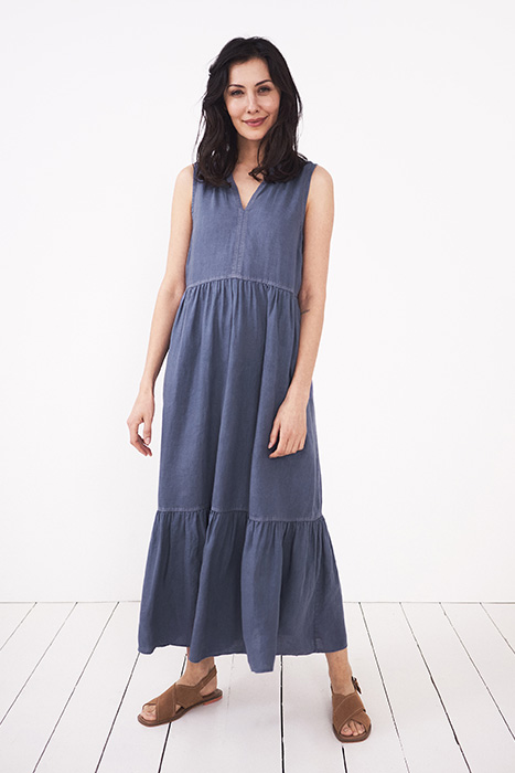 SOPHIA LINEN MAXI DRE TY BLUE 1