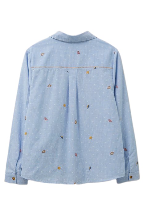 MAPLE EMBROIDERED SHIRT BLUE 4