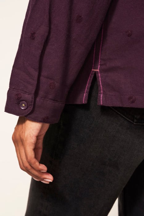 EMILIA  COTTON SHIRT PLUM 5