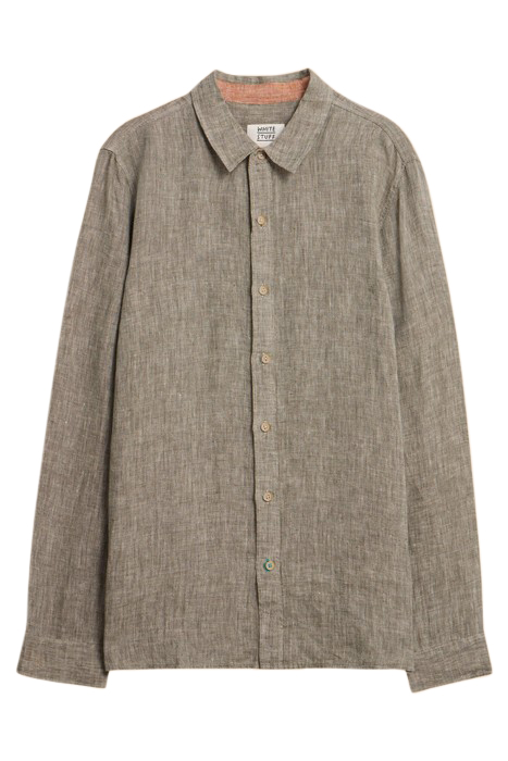 PEMBROKE  LINEN SHIRT KHAKI GREEN 2