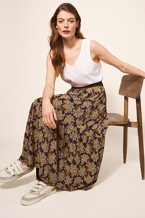 MIA JERSEY MIDI SKIRT BLACK 2