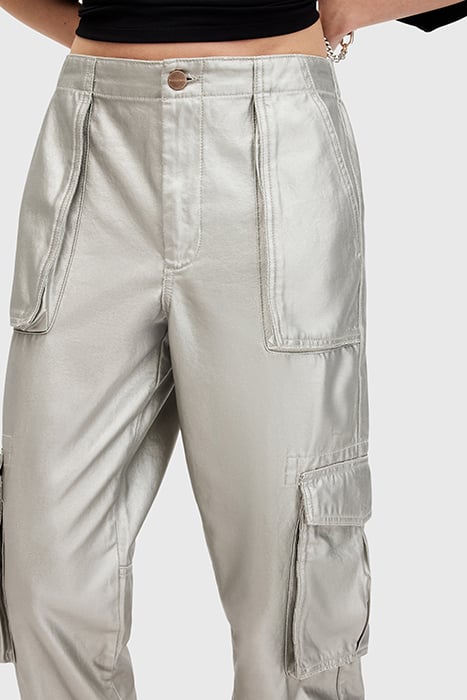 FREDA COATED TROUSER SAGE GREEN 7