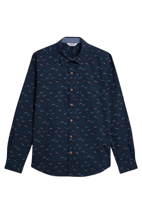 SHOAL PRINTED SHIRT NAVY PRINTED 1
