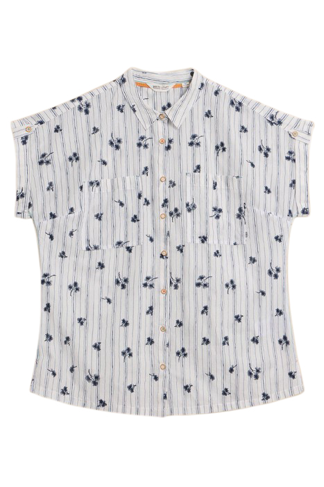 ELLIE STRIPE EMBROIDERED SHIRT IVORY 2