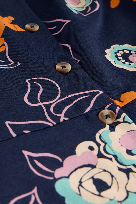 RUA JERSEY SHIRT DRESS NAVY PRINT 2