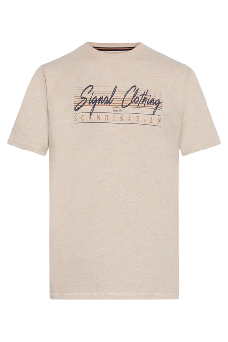 LIAMSI FRONT PRINT TEE+ SAVANNA SAND MELANGE 4