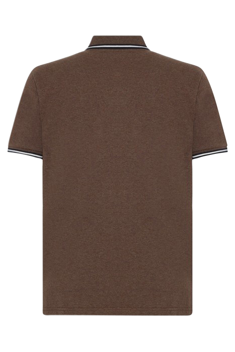 LUCASSI BADGE POLO CHOCOLAT BROWN MELANGE 5