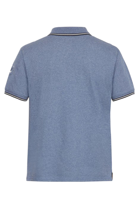 LUCASSI BADGE POLO BLUE AUTUMN MELANGE 5