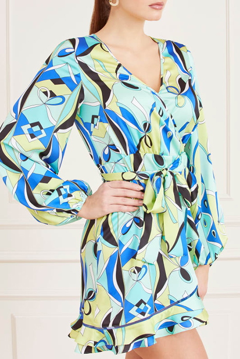 BETTY BLUE WRAP DRES GREEN SLIPKNOT 5