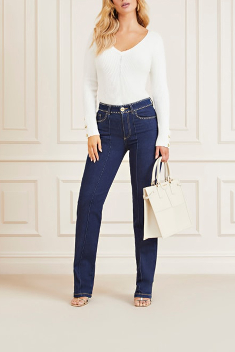 ALICE LS VN SWEATER PALE PEARL 3