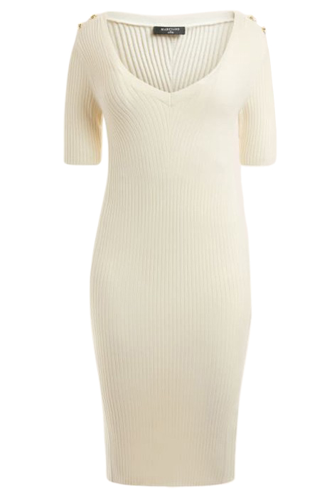 ALICE SS V NECK SWEA PALE PEARL 3