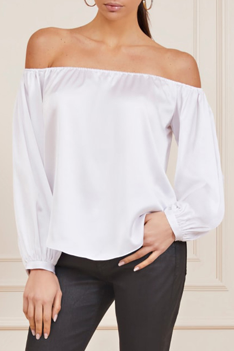 CANDICE OFF SHOULDER TRUE WHITE BLOUSE 5