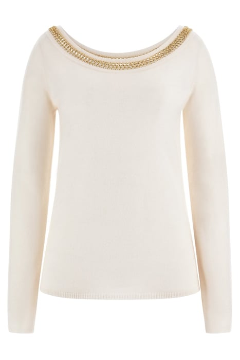 JULIA BOAT NECK CHAI PALE SWEATER PEARL 4
