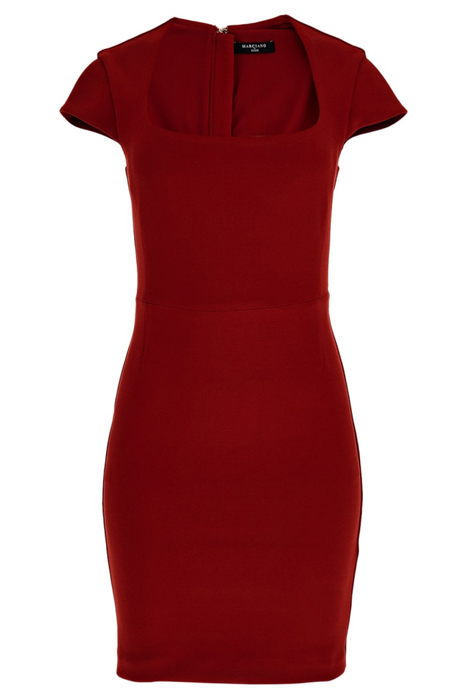 POLLY PENCIL DRESS LACQUER RED 3