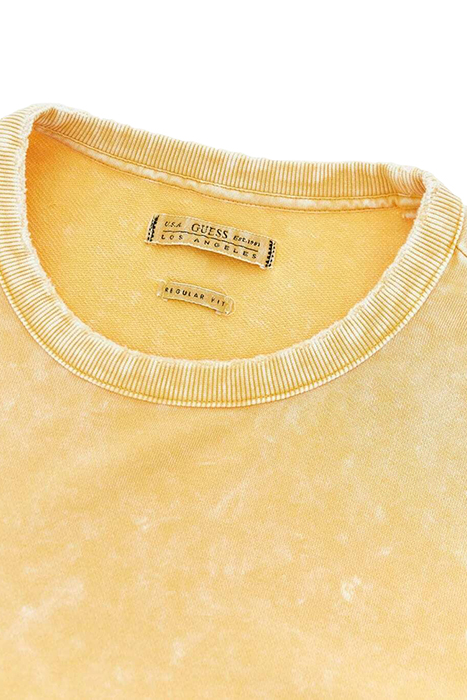 TREATED GUESS LOGO CN SWEATSHI MANGO SEED YELLOW 7
