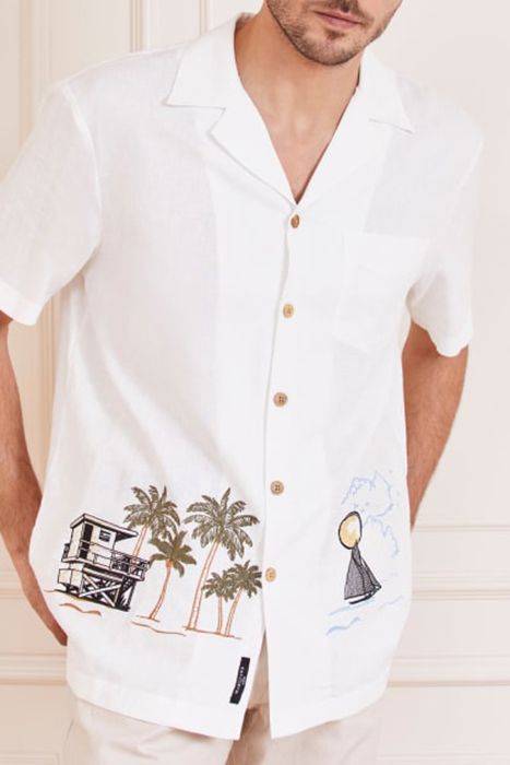 BILLY BOWLING SHIRT SALT CASUAL WHITE 6