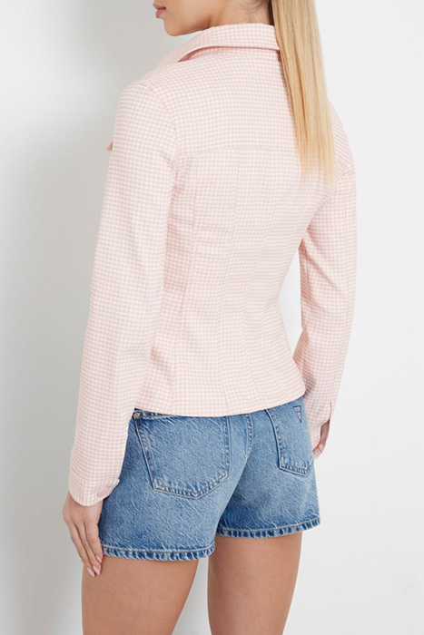 LS LILIA VICHY TRACKER JACKET PINK AND WHITE VICHY 2