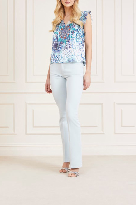 NEW KAYLA DENIM FLARED HELIUM 3