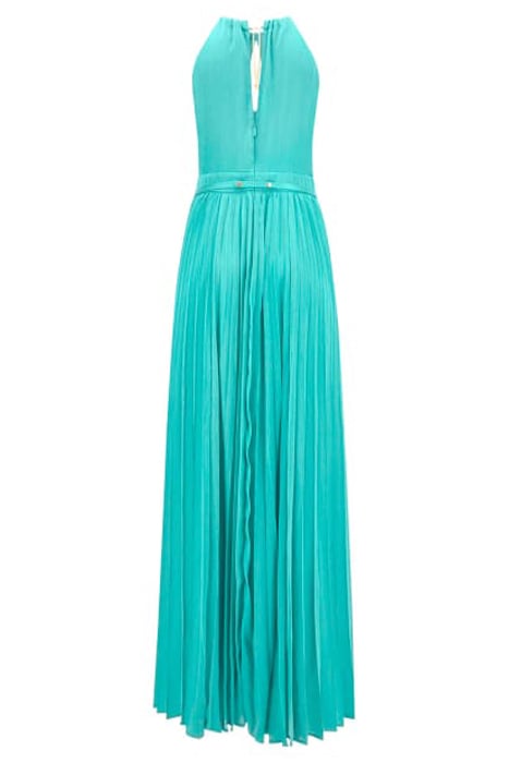 MINA LONG DRESS SOLI POMPOM GREEN 4