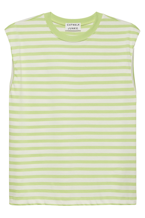 FOLDED SHOULDER SINGLET MATCHA 4