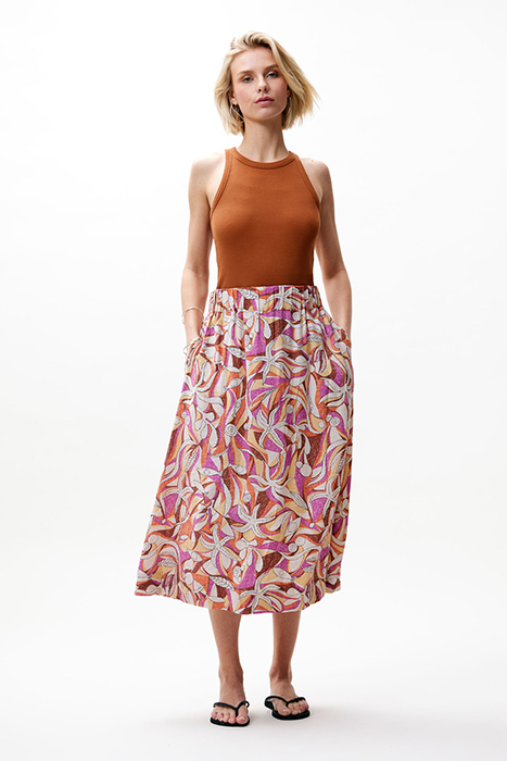 A-LINE PULL-ON SKIRT COPPER 2