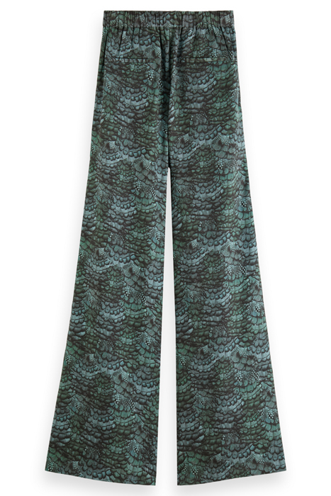 ELENI - HIGH RISE WIDE LEG PYJAMA PANTS FEATHER BOTTLE GREEN 5