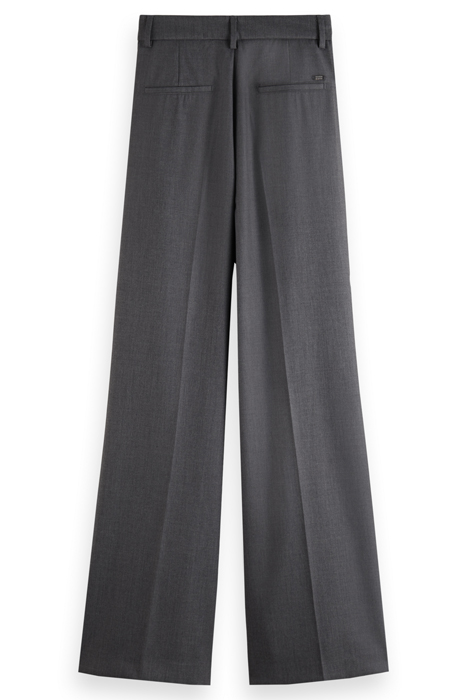 ROSE - PLEATED HIGH RISE WIDE LEG PANTS CHARCOAL MELANGE 5