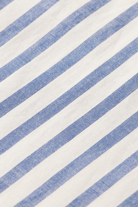 REGULAR FIT SHIRT WITH BEADED COLLAR BLUE STRIPE 7