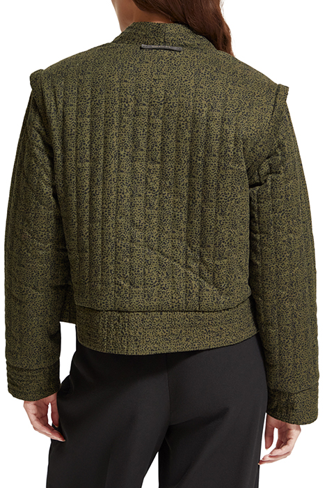 QUILTED REVERSIBLE JACKET LEOPARD SPOT GREEN 2