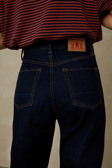 LIORA CROPPED SELVAGE CLEAN EASY FADE INDIGO RINSE 5