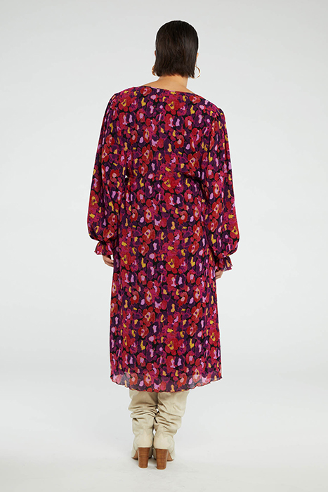 PAULINE LS DRESS SUNSET ORANGE/BLACK 2