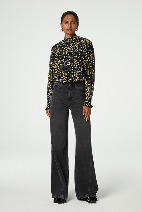 MILA TOP BLACK/DIJON YELLOW 2