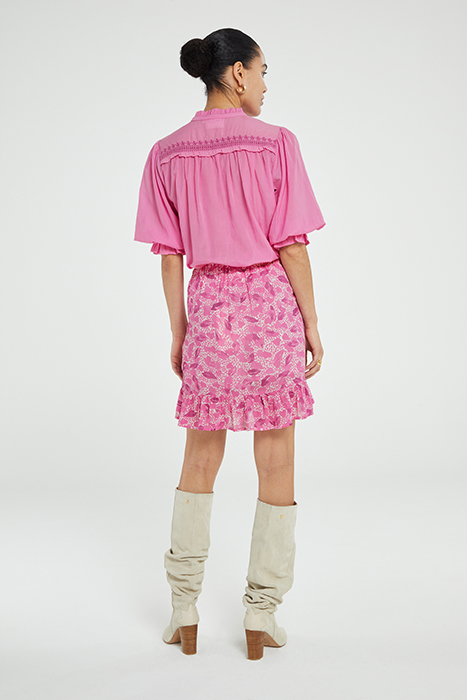 LULU SKIRT BUBBLE GUM PINK/CREA 2