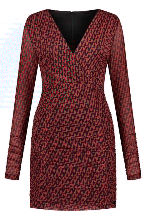 ASIA MESH DRESS RACING RED 1