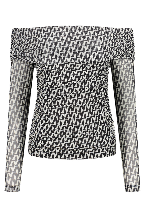 ASIA MESH TOP BLACK/STAR WHITE by NIKKIE