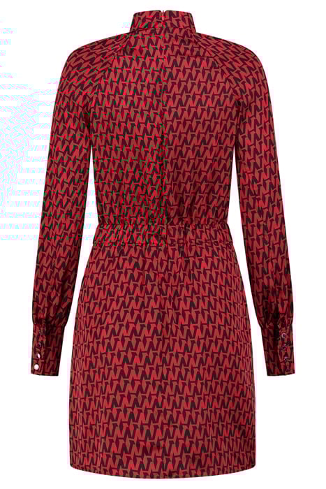 ANKARA PRINTED DRESS RACING RED 2