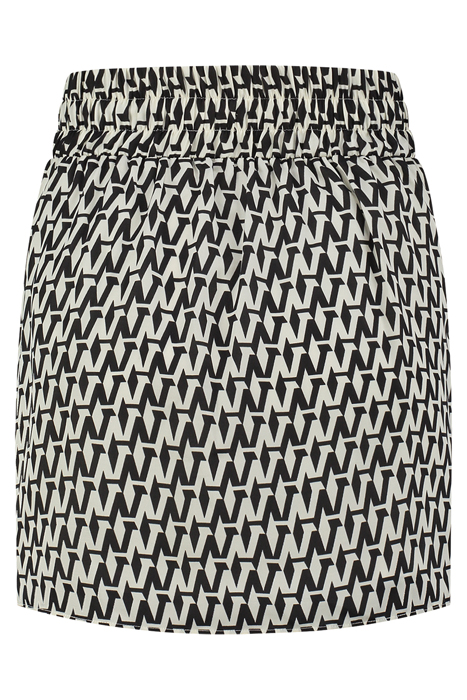 ANKARA PRINTED SKIRT BLACK/STAR WHITE 2