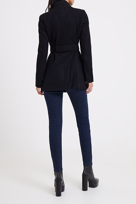 PLATFORM FELT CROSSOVER COAT BLACK 3