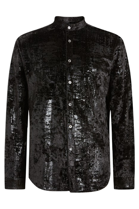 SLIM FIT SHIRT WITH PIPIN BLACK 2