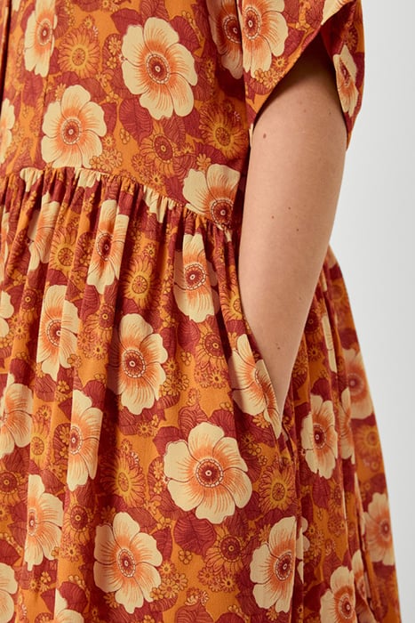 OVERSIZED PRINTED MIDI DRESS ANEMONE RETRO 7