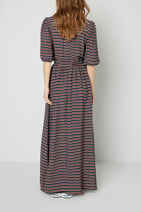 SHORT LEEVES ROUND COLLAR PRINTED DRESS ZAC 2