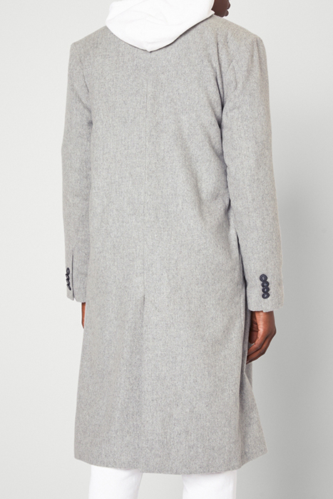 STRAIGHT LONG-SLEEVE DOUBLE-BREASTED COAT GRIS CHINE 2