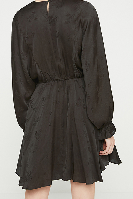 LS ROUND COLLAR SHORT A DRESS CARBONE 2