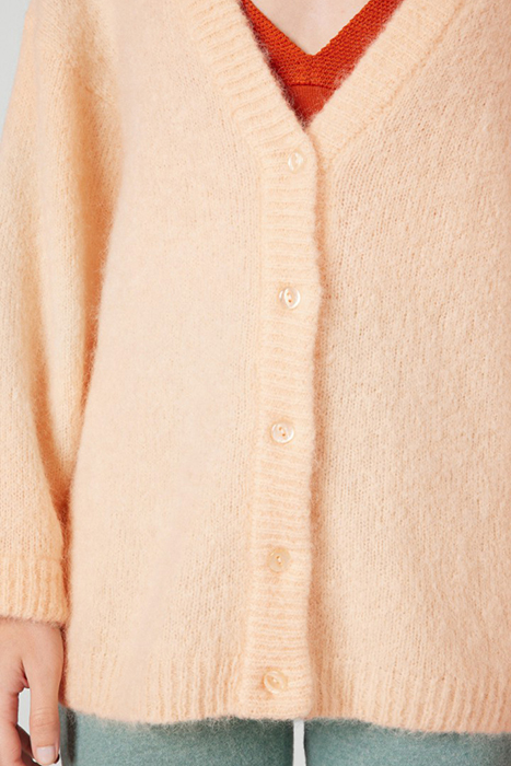 V COLLAR BUTTONED CARDIGAN PECHE 5