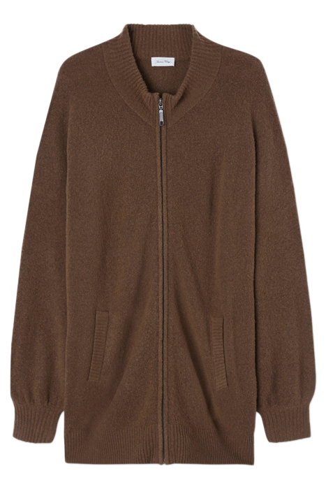 HIGH COLLAR LONG-SLEEVES CARDIGAN BROWNIE 4