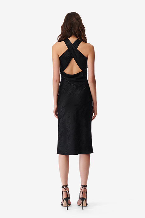 CALVINO DRESS IN SHINY BLACK 2